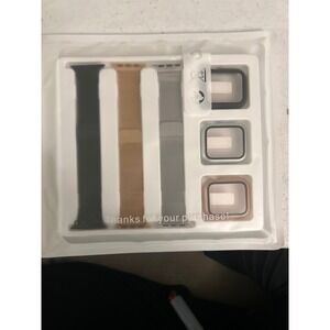 6pc Apple Watch‎ Band and Case Set Milanese Loop Mesh Magnetic 42mm